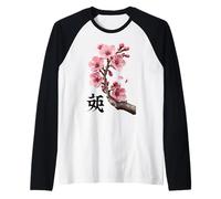 Symbole d'âme en Fleur de Cerisier avec Branches Roses et pétales Manche Raglan