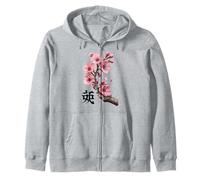 Symbole d'âme en Fleur de Cerisier avec Branches Roses et pétales Sweat à Capuche