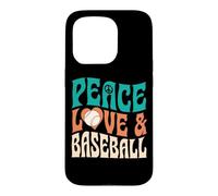 Symbole d'amour de Paix et de Baseball Coque pour iPhone 15 Pro