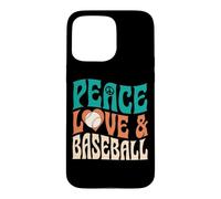 Symbole d'amour de Paix et de Baseball Coque pour iPhone 15 Pro Max