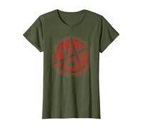 Symbole d'anarchie Rouge Style Graffiti, anarchisme, Punk T-Shirt, Femme, Olive, L