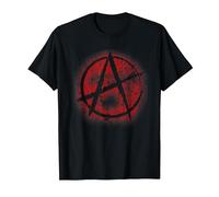 Symbole d'anarchie Rouge Style Graffiti, anarchisme, Punk T-Shirt, Homme, Noir, L