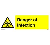 Symbole Danger of Infection with Biological Hazard Signalétique 300 x 100 mm L31