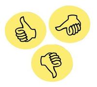 Symbole d'appréciation pour présentation 'Pouces'