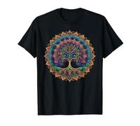 Symbole d'arbre de vie cool dans le style mandala art homme femme T-Shirt