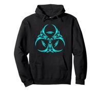 Symbole d'avertissement de Danger Toxique Y2K Industrial Cyber Goth Sweat à Capuche