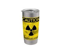 Symbole d'avertissement grunge de danger nu ire radioactif Gobelet isotherme en acier inoxydable double paroi