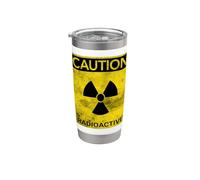 Symbole d'avertissement grunge de danger nu ire radioactif Gobelet isotherme en acier inoxydable double paroi
