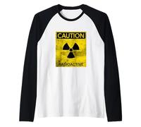 Symbole d'avertissement Grunge de Danger nu ire radioactif Manche Raglan