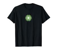 Symbole de Chakra en Forme de cœur | Motif géométrique Mandala Vert T-Shirt Graphique avec Valeur