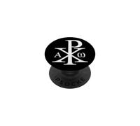 Symbole de Croix chrétienne CHI RHO Alpha Omega PopSockets PopGrip Adhésif