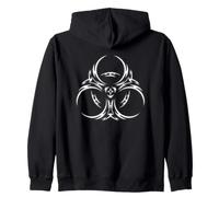 Symbole de Danger Toxique Cyber Gothique Industriel Sweat à Capuche