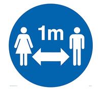 Symbole de distance sociale : 1 m.