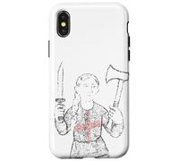 Symbole de Fille Couteau Anglais et Hache Joan of Union Jack Coque pour iPhone X/XS