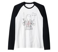 Symbole de Fille Couteau Anglais et Hache Joan of Union Jack Manche Raglan