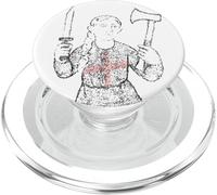 Symbole de Fille Couteau Anglais et Hache Joan of Union Jack PopSockets PopGrip pour MagSafe