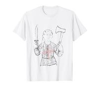 Symbole de Fille Couteau Anglais et Hache Joan of Union Jack T-Shirt
