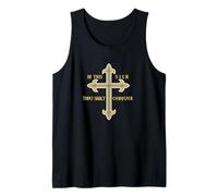 Symbole de Foi orthodoxe avec Inscription « in This Sign Thou Shalt Conquer » Débardeur