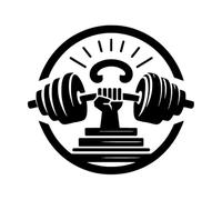 Symbole de force représentant un poing fermé tenant une barre dans un cercle symbolisant la santé et la puissance Stickers muraux 42x46.8cm Culture du tatouage Noir