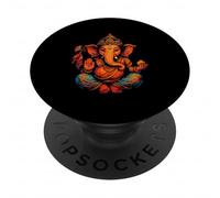 Symbole de Ganesh Yoga Hindou Elephant God Ganesh Puja PopSockets PopGrip Adhésif