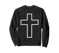 Symbole de la Croix Blanche Contour Outfit Design Sainte Sweatshirt