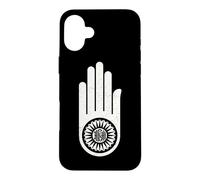 Symbole de la Main du jaïnisme d'Ahimsa DHARMACHAKRA Jain Dharma Coque pour iPhone 16 Plus