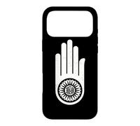 Symbole de la Main du jaïnisme d'Ahimsa DHARMACHAKRA Jain Dharma Coque pour iPhone 17 Pro Max