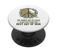Symbole de la Paix Laurier Olive Design Anti-Guerre PopSockets PopGrip Adhésif