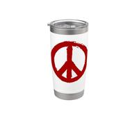 Symbole de la paix - signe de paix - PEACE Gobelet isotherme en acier inoxydable double paroi