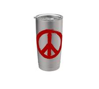 Symbole de la paix - signe de paix - PEACE Gobelet isotherme en acier inoxydable double paroi