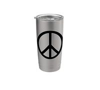 Symbole de la paix signe PEACE Gobelet isotherme en acier inoxydable double paroi