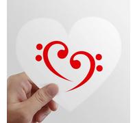 Symbole de l'amour de la Musique Bar Les Autocollants d'ordinateur ou de Bagage avec la Forme de cÅ“ur