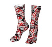 Symbole De L'Anarchie Des Baisers Noirs Unisexe Chaussette De Course Chaudes Chaussettes De Tennis Durabilité Socquette De Marche Pour Marche Sport Extérieur