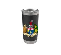 Symbole de l'emblème de l'archipel des îles Chagos Gobelet isotherme en acier inoxydable double paroi