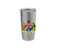 Symbole de l'emblème de l'archipel des îles Chagos Gobelet isotherme en acier inoxydable double paroi