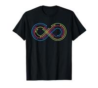 Symbole de l'infini arc-en-ciel fierté sensibilisation à l'autisme neurodiverse T-Shirt