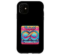 Symbole de l'infini rétro et Vibrant, Design potentiel illimité Coque pour iPhone 11