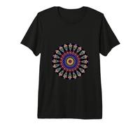 Symbole de méditation Mandala coloré T-Shirt Haut de Gamme