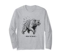 Symbole de motif géométrique brisé « Break the Silence Bear » Manche Longue