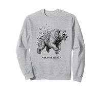 Symbole de motif géométrique brisé « Break the Silence Bear » Sweatshirt