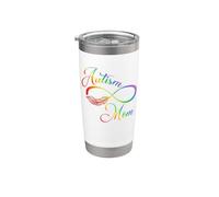 Symbole de neurodiversité arc-en-ciel autisme maman autisme infini Gobelet isotherme en acier inoxydable double paroi