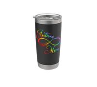 Symbole de neurodiversité arc-en-ciel autisme maman autisme infini Gobelet isotherme en acier inoxydable double paroi