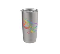 Symbole de neurodiversité arc-en-ciel autisme maman autisme infini Gobelet isotherme en acier inoxydable double paroi