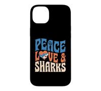 Symbole de Paix, Amour et Requins, Motif cœur Coque pour iPhone 14 Plus
