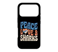 Symbole de Paix, Amour et Requins, Motif cœur Coque pour iPhone 17 Pro