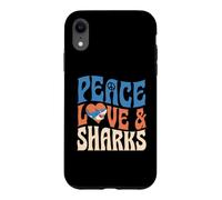Symbole de Paix, Amour et Requins, Motif cœur Coque pour iPhone XR