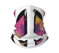 Symbole De Paix Artistique Coloré Cache-Cou Douce Echarpe Gaiter Étanche À La Poussière Décoration Faciale pour Jogging Moto Course À Pied 30X26Cm