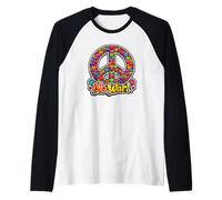 Symbole de Paix coloré, Paix, Anti-Guerre, Pas de Guerre Manche Raglan