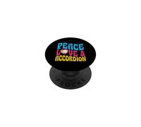 Symbole de Paix en Forme de cœur en accordéon PopSockets PopGrip Adhésif
