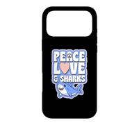 Symbole de Paix en Forme de cœur et Requins Coque pour iPhone 17 Pro Max